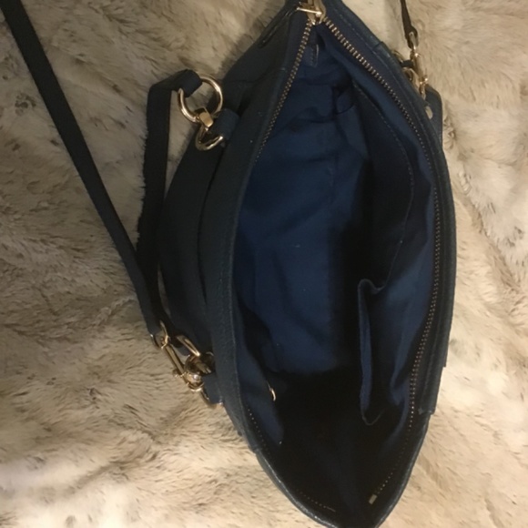 Coach Handbag Blue with Gold Hardware - Picture 4 of 6